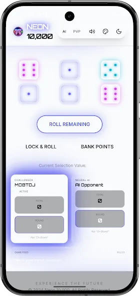 Offline 10000 Dice Neon Farkle screenshot 3