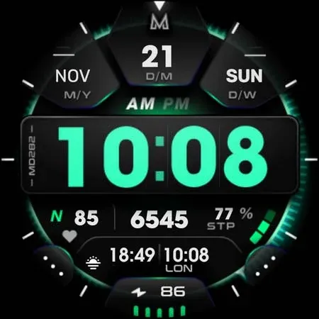 MD282 3D Digital watch face screenshot 9