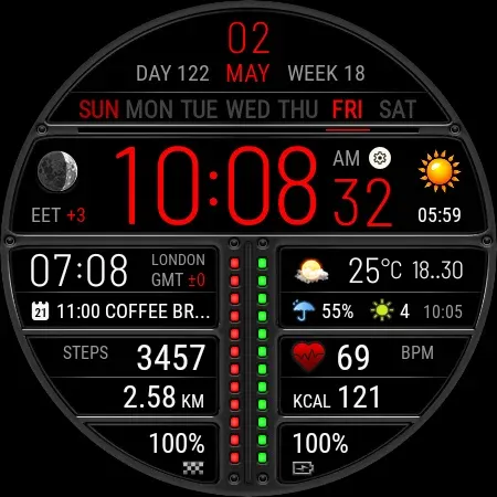 Futorum H6.5 Digital watchface screenshot 25