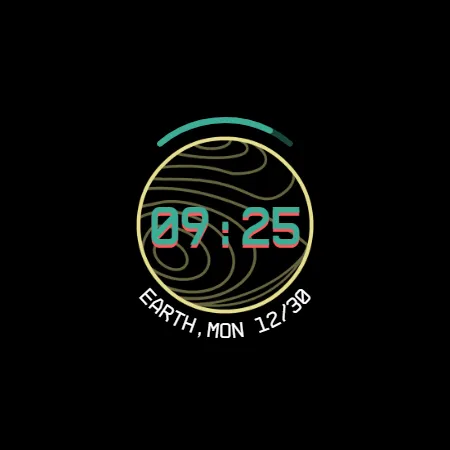 Planet in stars Watch Face screenshot 15