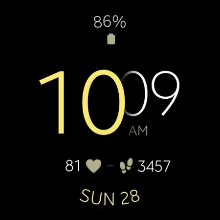 Battery v5 minimal watch face screenshot 12