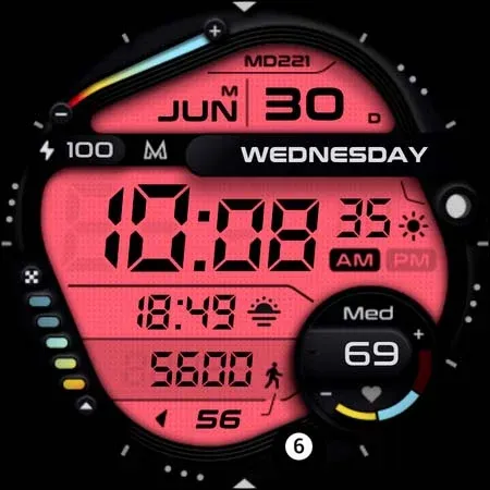 MD221 Digital watch face screenshot 13