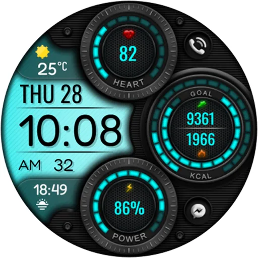 Digital Mingo Watch face screenshot 23