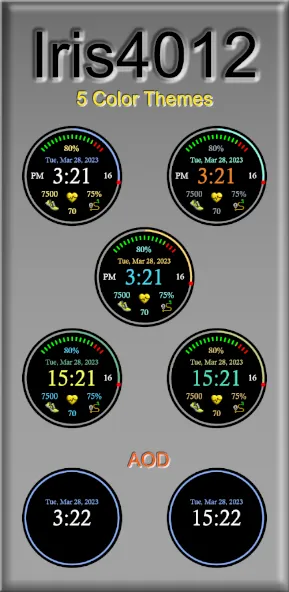 Iris4012 Digital Watch Face screenshot 3