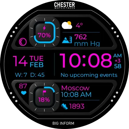 Chester Big inform watch face screenshot 21