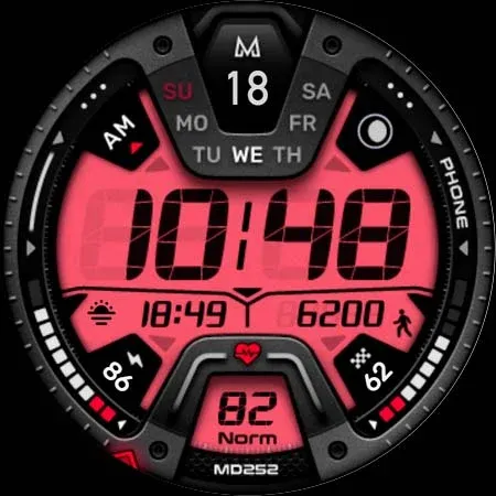 MD252 Digital watch face screenshot 13