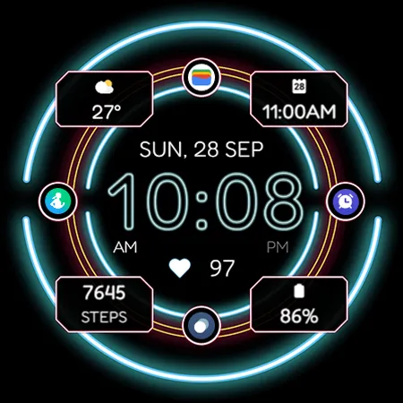 TVV Neon Watch Face screenshot 7