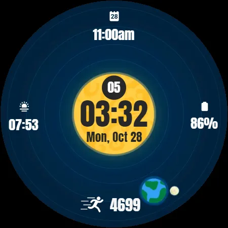 Solar System Orbit Watch Face screenshot 30