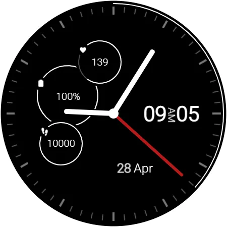 DS H001 - Hybrid watch face screenshot 5