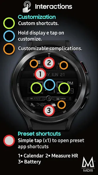 MD111 Digital watch face screenshot 7