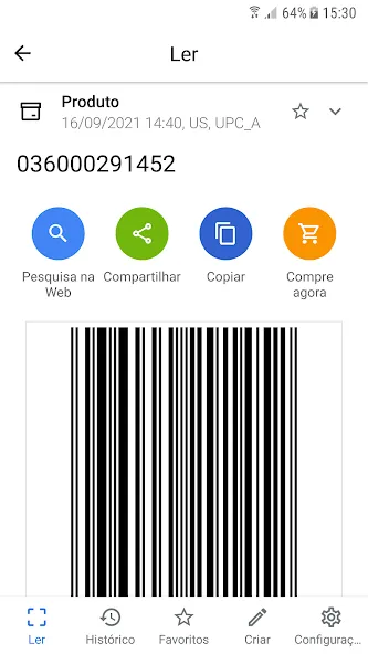 Leitor de código QR, de barras screenshot 6