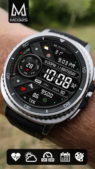 MD325 Digital Sport Watch Face screenshot 1