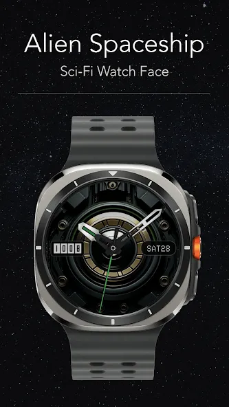 Alien Spaceship Watch Face screenshot 2