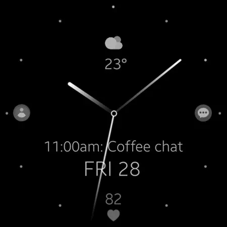 Minimal Black v27 watch face screenshot 9