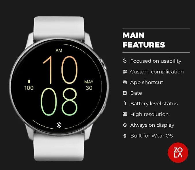 Orange Green Air Watch Face screenshot 2