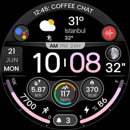 Digi Dash Clock - Watch Face screenshot 27