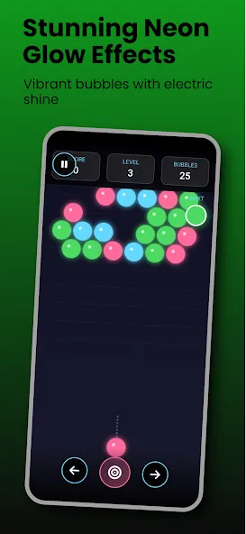 Neon Bubble Clash screenshot 2