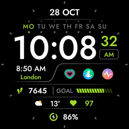 TVV Digital 5 Watch Face screenshot 7