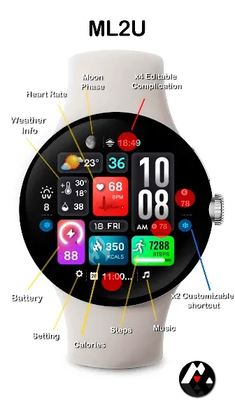 ML2U 242 Watch Face screenshot 2