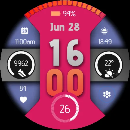 Digital Watchface D9 screenshot 25