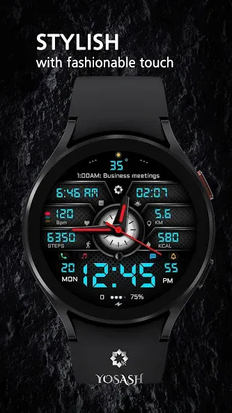 A450 Modern Watch Face Wear OS screenshot 3
