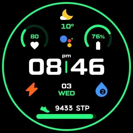 Night ver 16 - watch face screenshot 24