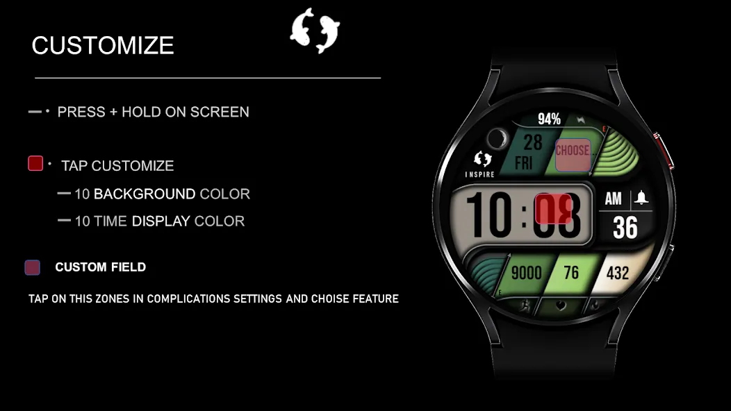 Modern Digital Watch Face IN21 screenshot 20