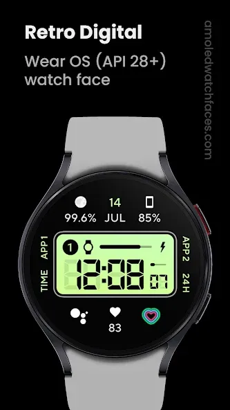 Retro Digital: Watch face screenshot 1