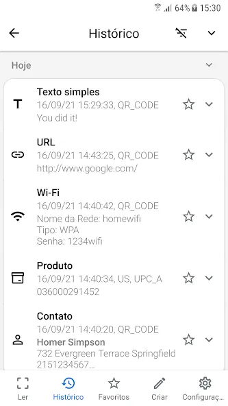 Leitor de código QR, de barras screenshot 7