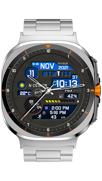NTV508 - Hybrid W watch face screenshot 6