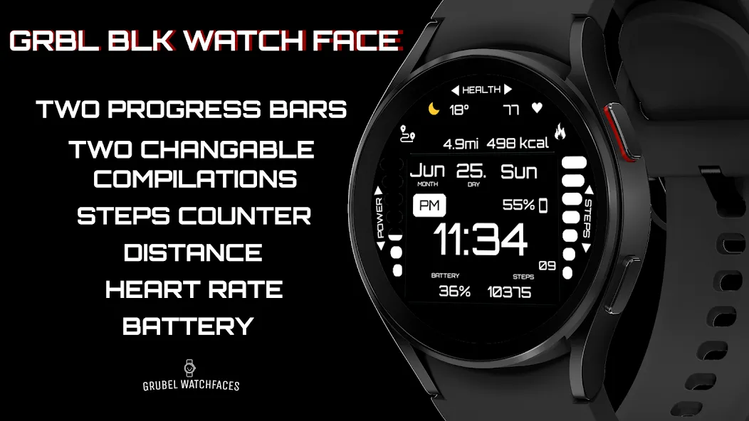 GRBL BLK Watch Face screenshot 1