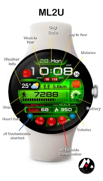 ML2U 247 Watch Face screenshot 2
