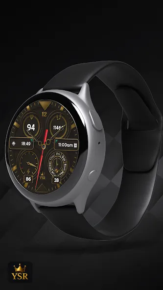 YSR01 Golden Analog Watch Face screenshot 8