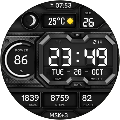 Flux Digital Watch Face screenshot 17
