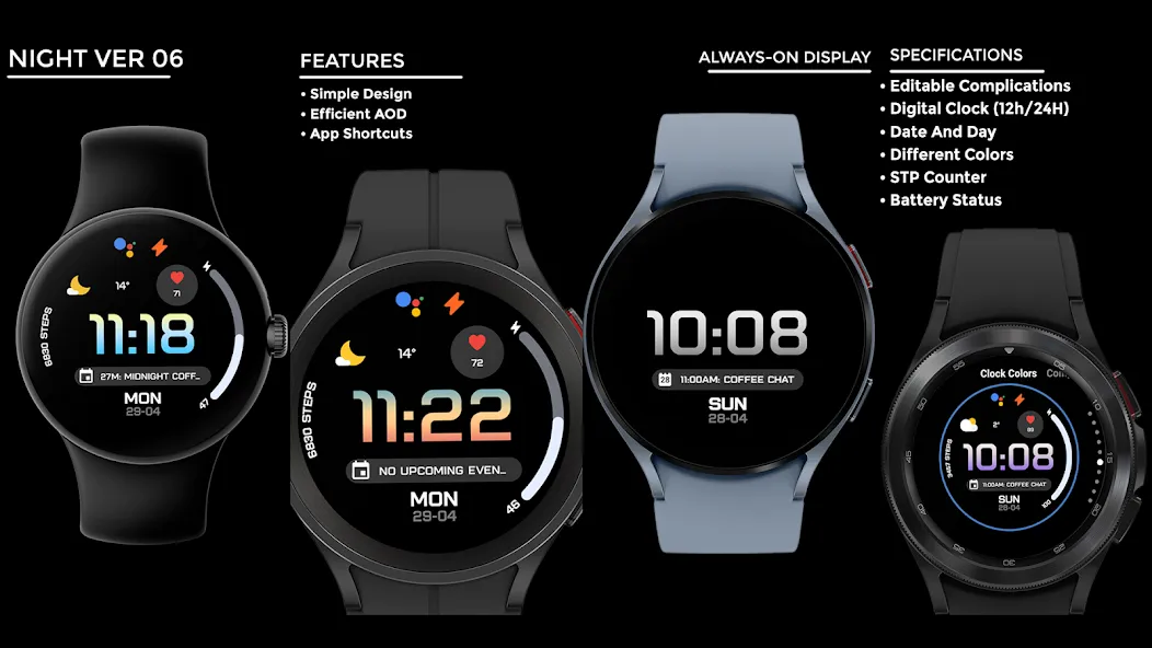 Night ver 06 - watch face screenshot 15