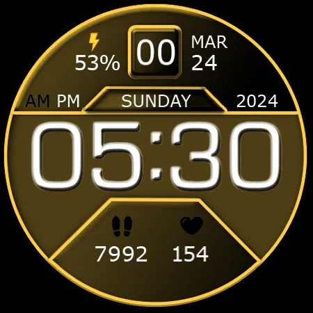 Key WF07 Digital Watch Face screenshot 25