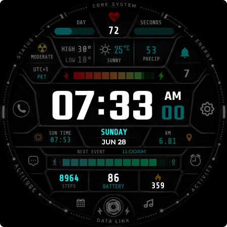 Cipher 0̸x Mission Watch Face screenshot 10