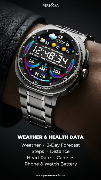 PER51 Digital Watch Face screenshot 3