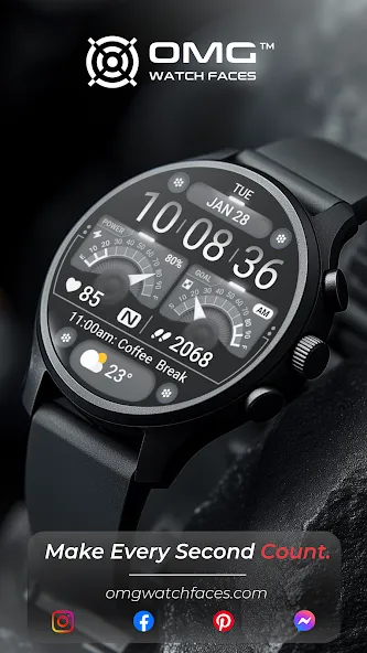 OMG 341 Digital Watch Face screenshot 3