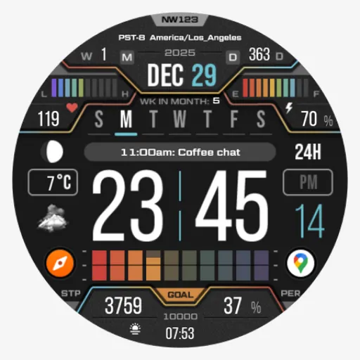 NW123: Digital watch face screenshot 7