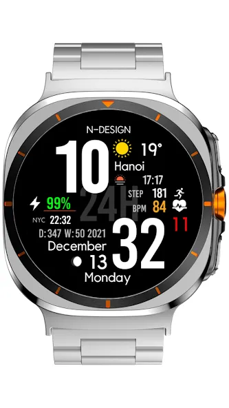 NTV340 - Big Digital Watchface screenshot 2