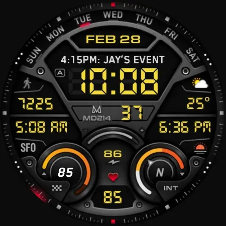 MD214 Digital Watch Face screenshot 35