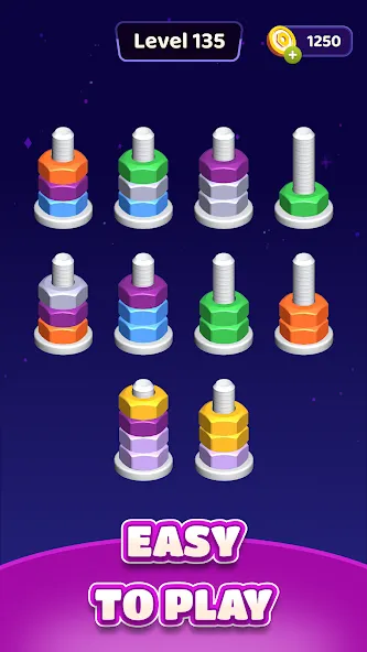 Nut Sort Blast: Color Puzzle screenshot 1