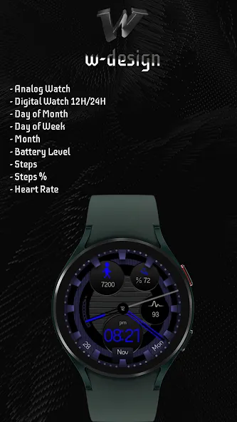 W-Design WOS019 - Watch Face screenshot 2