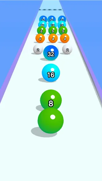 Ball Run 2048: merge number screenshot 2