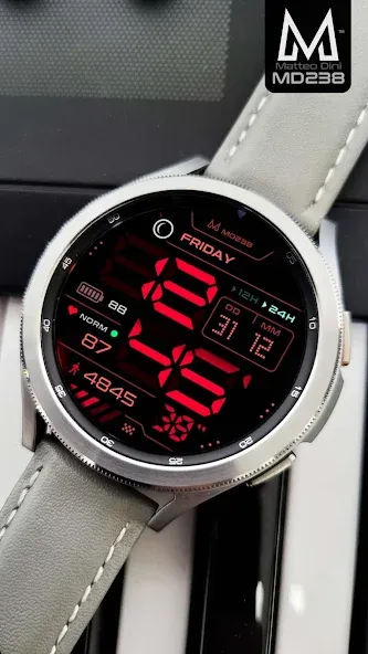 MD238 Digital watch face screenshot 7