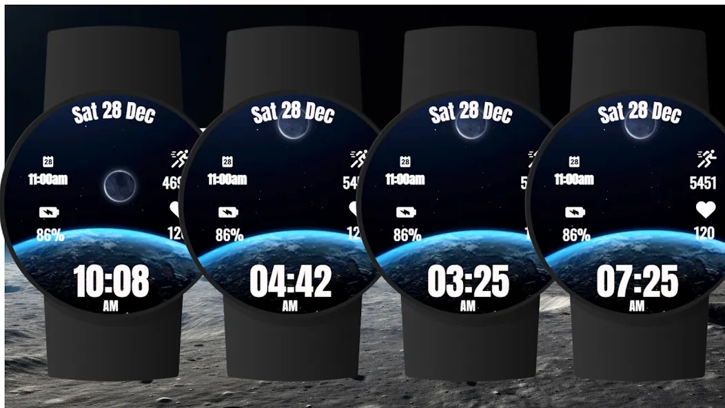 Animated Moonfall Watch Face screenshot 6