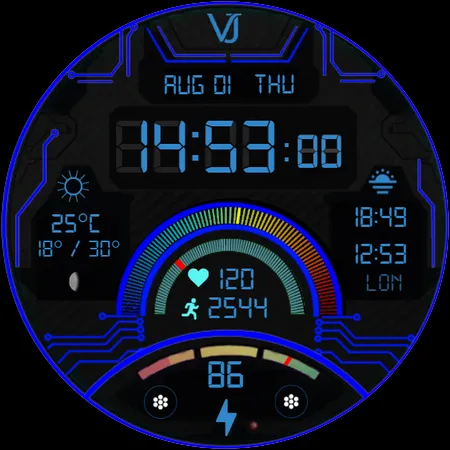 VJ-Avionics Digital Watch Face screenshot 39