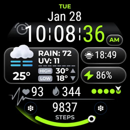 OMG 160 Weather Watch Face screenshot 27