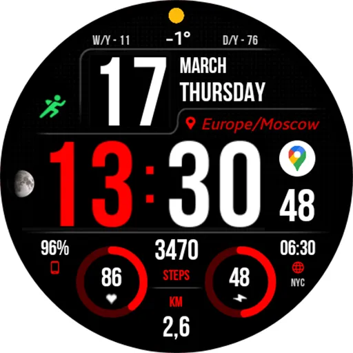 WFP 241 Digital watch face screenshot 39